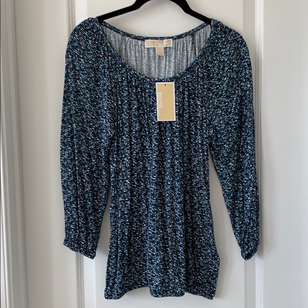 NWT MICHAEL KORS Confetti Print Top Size MP